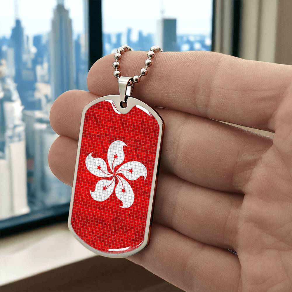 Personalized Hong Kong Flag Necklace