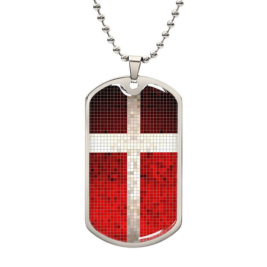 Personalized Flag of Denmark Necklace
