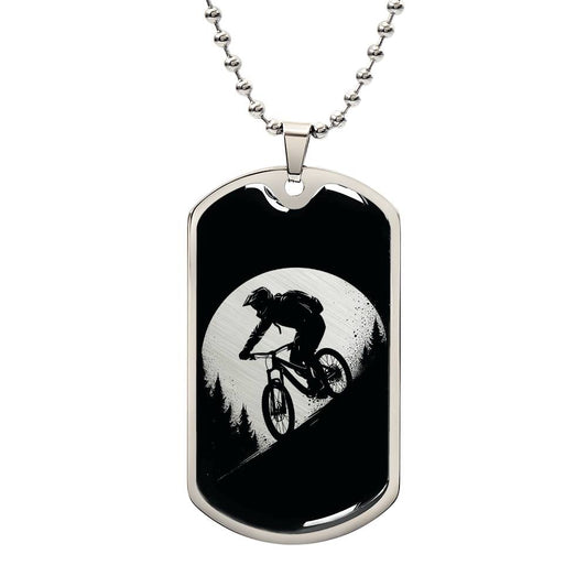 Personalized Mountain Biking Necklace