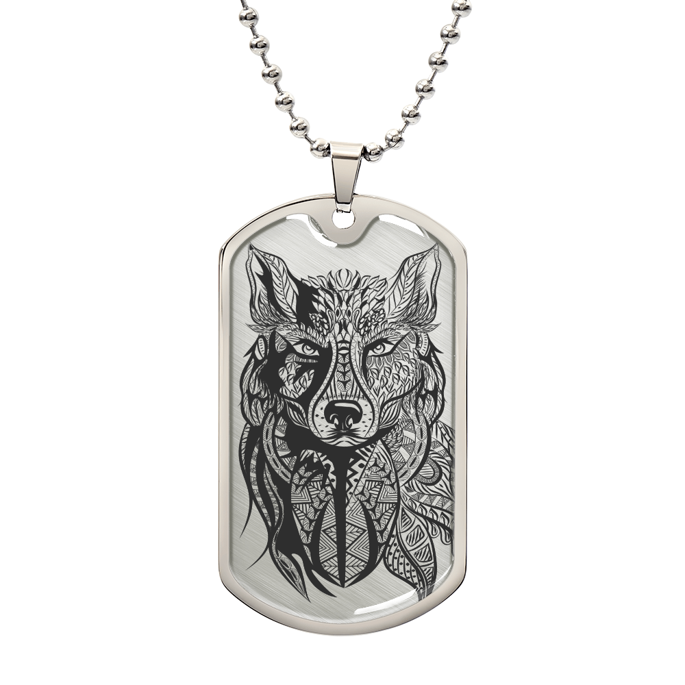 Grey Wolf Necklace - Wolf Pendant