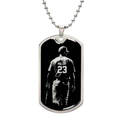 Personalized Baseball Necklace