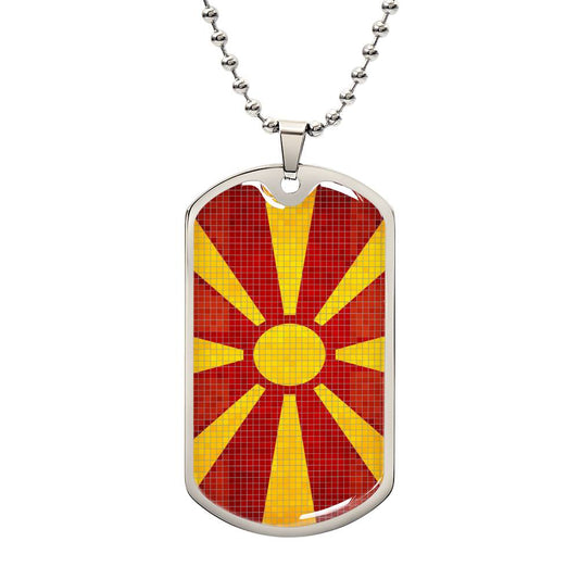 Personalized Flag of Macedonia Necklace