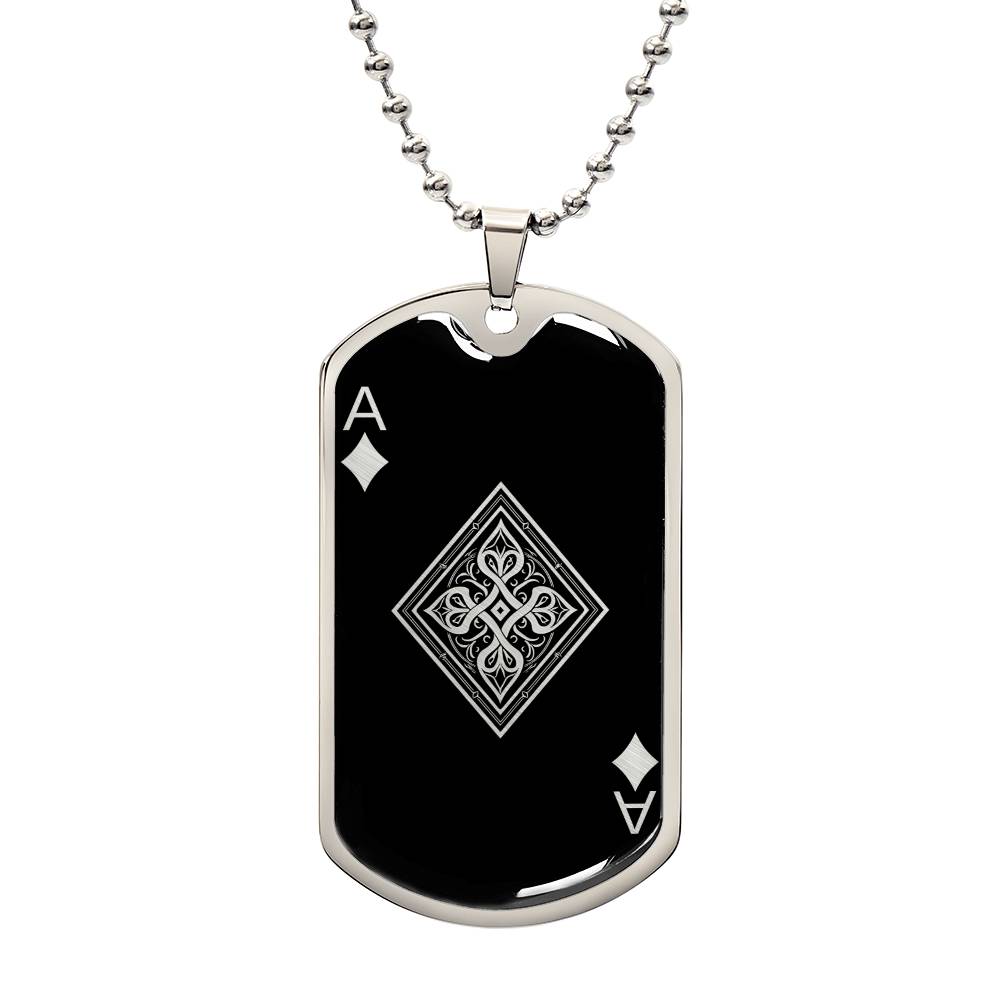 Personalized Ace of Diamonds Necklace