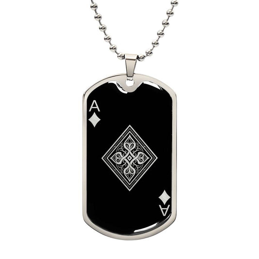 Personalized Ace of Diamonds Necklace