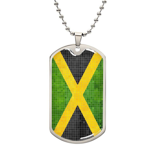 Personalized Flag of Jamaica Necklace