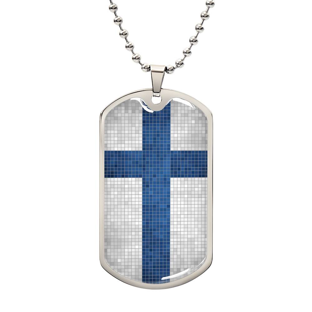 Personalized Flag of Finland Necklace