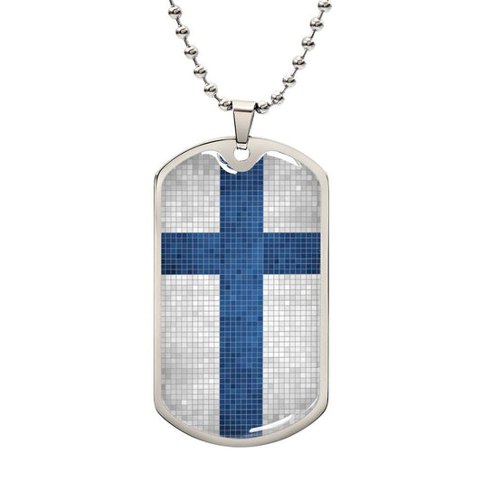 Personalized Flag of Finland Necklace