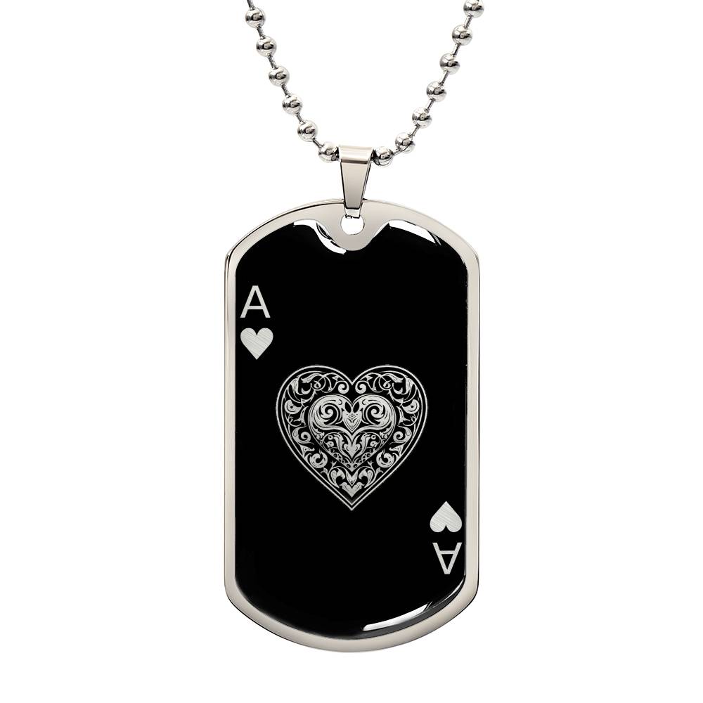 Personalized Ace of Hearts Necklace