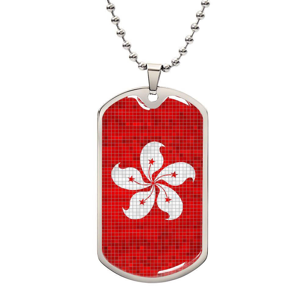 Personalized Hong Kong Flag Necklace