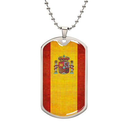 Personalized Flag of Spain Necklace