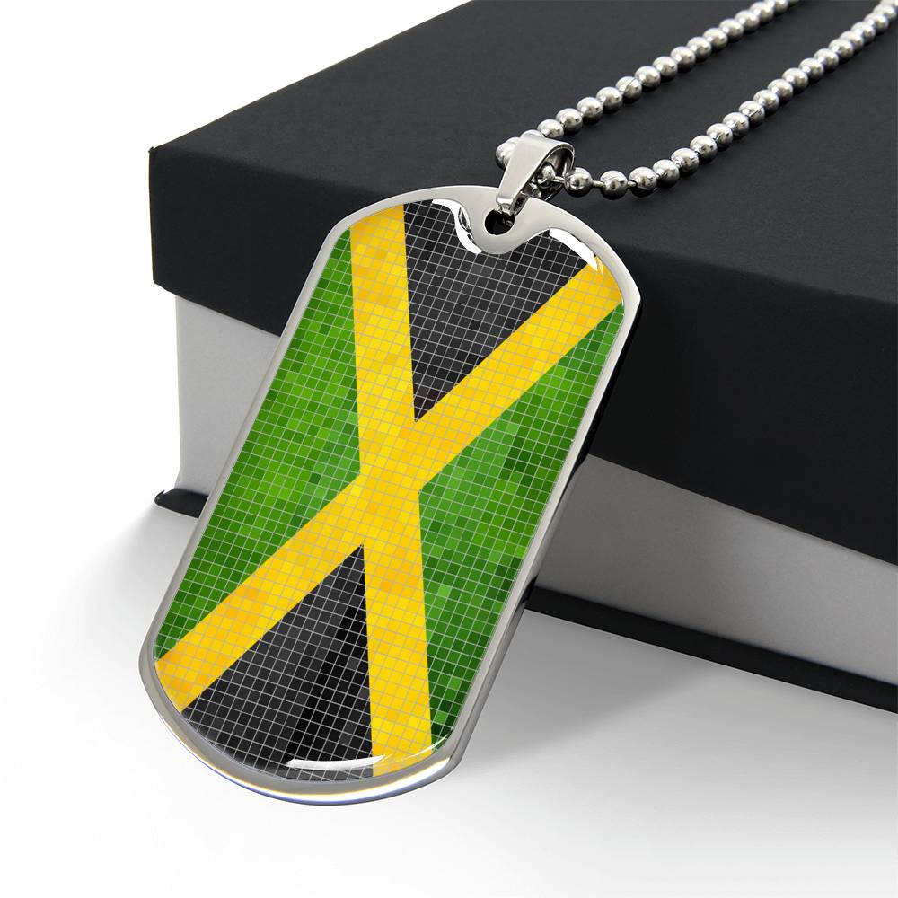 Personalized Flag of Jamaica Necklace