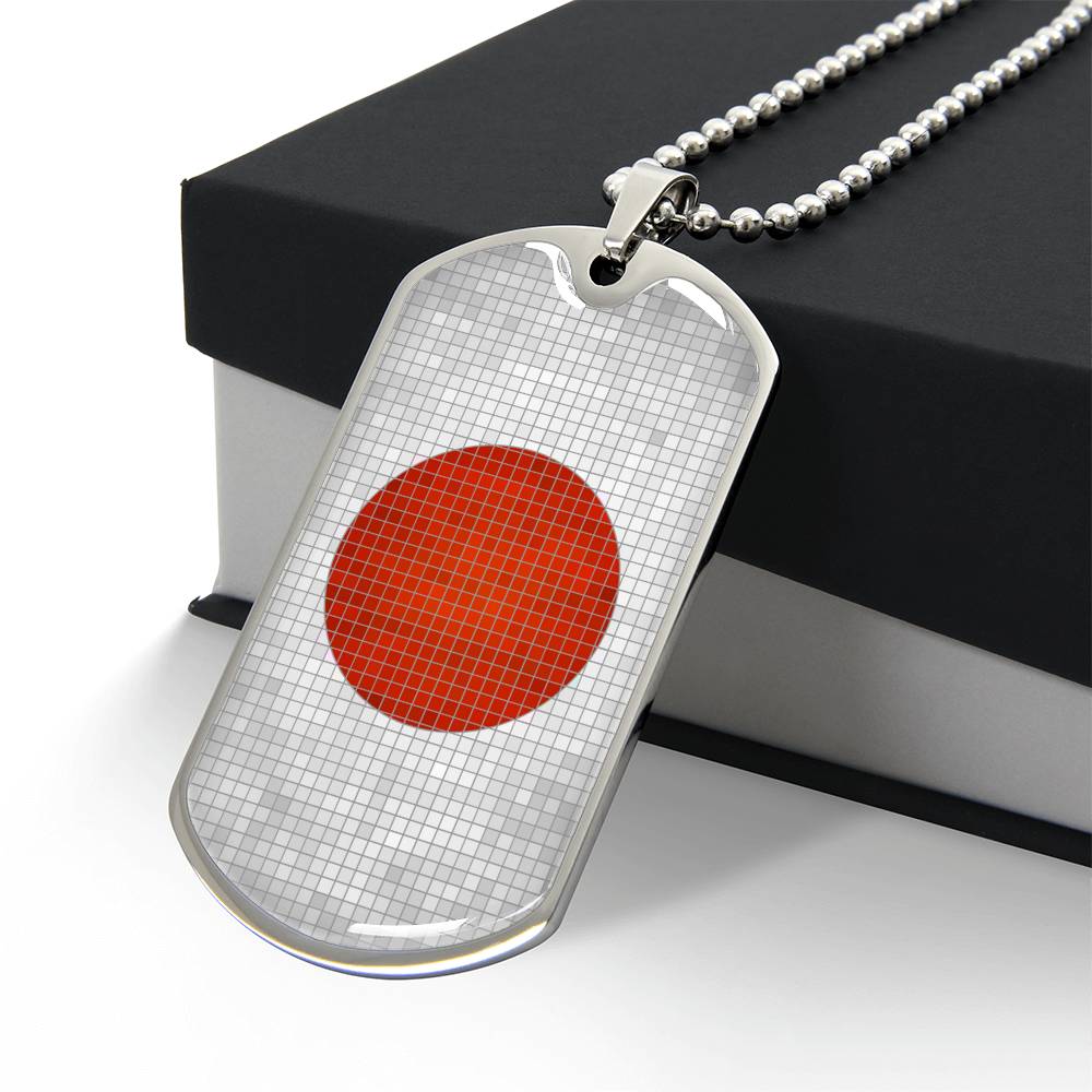 Personalized Japan Flag Necklace