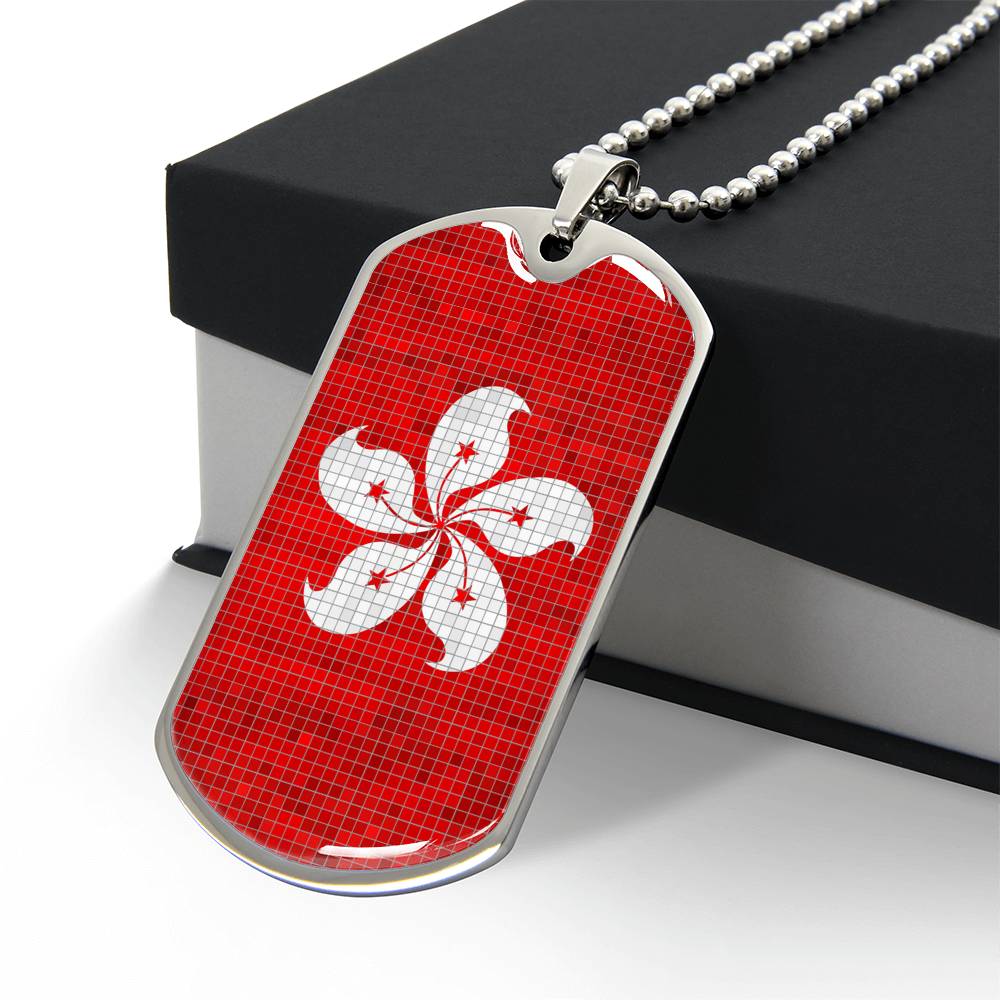 Personalized Hong Kong Flag Necklace