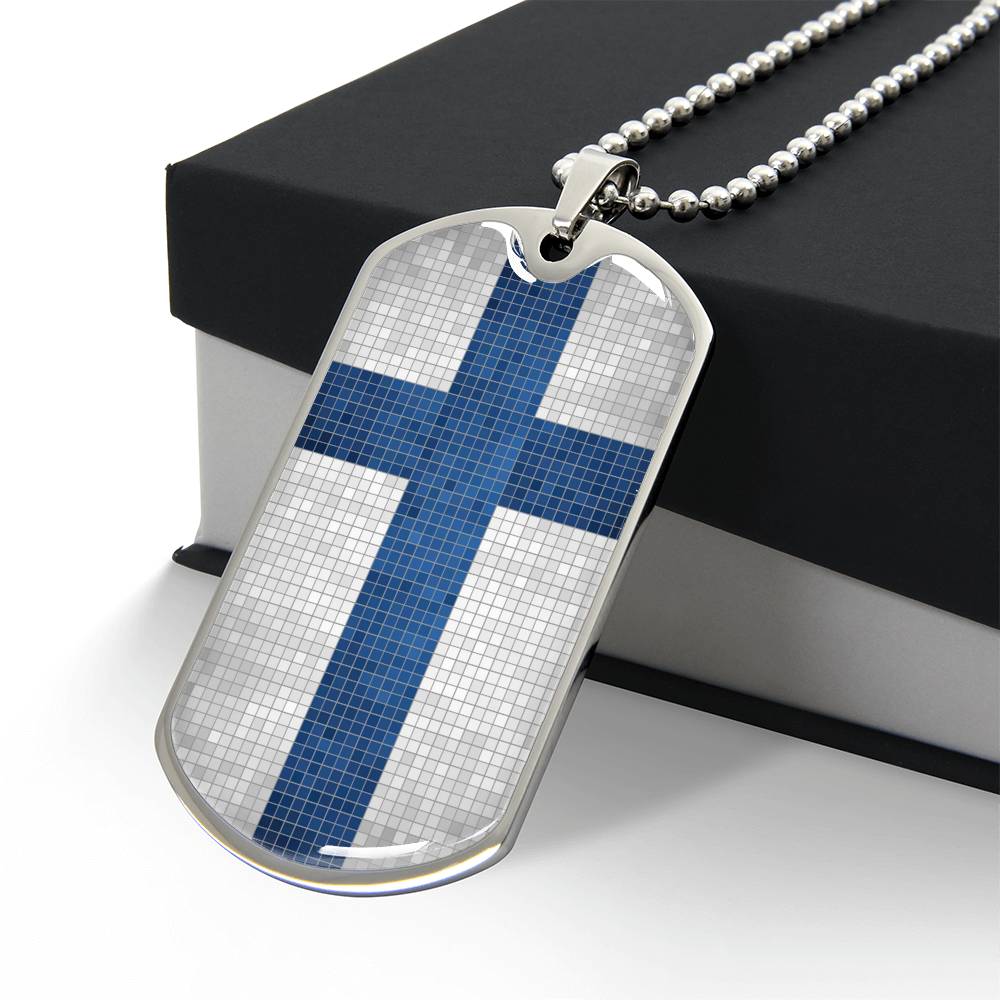 Personalized Flag of Finland Necklace