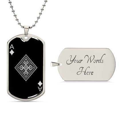 Personalized Ace of Diamonds Necklace