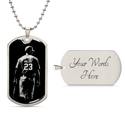 Personalized Baseball Necklace