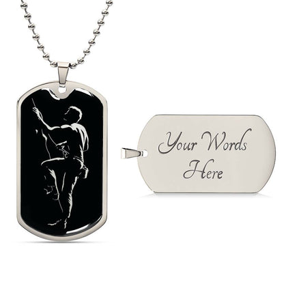 Personalized Rock Climbing Necklace
