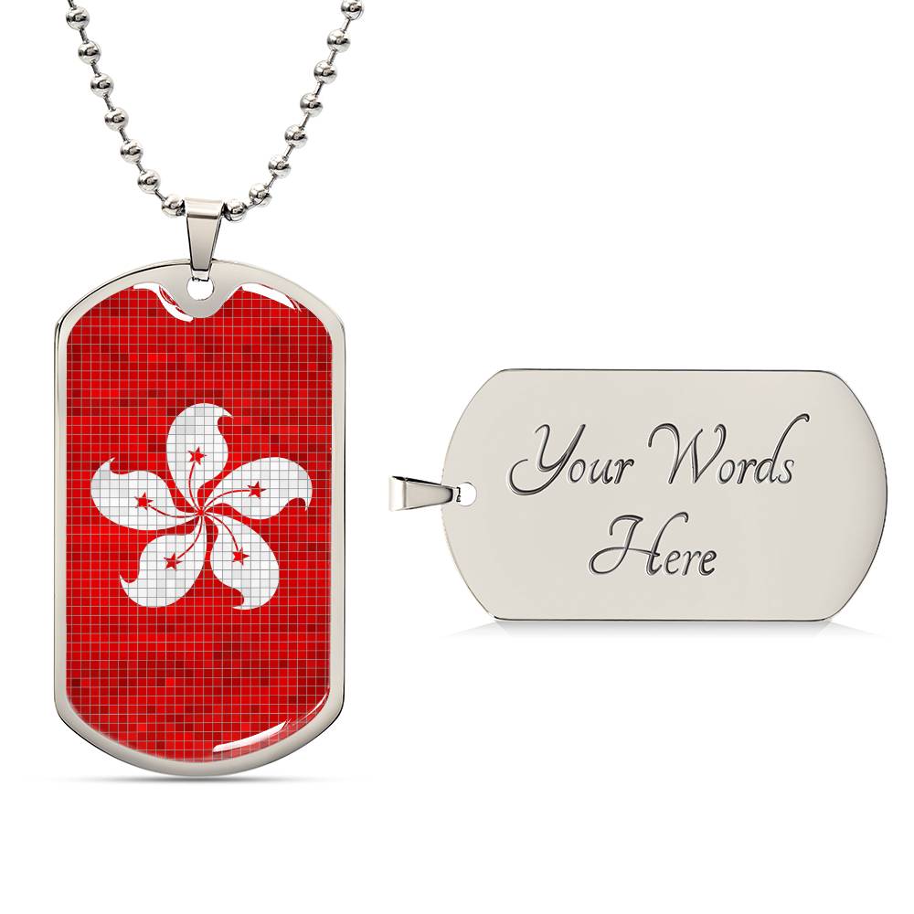 Personalized Hong Kong Flag Necklace