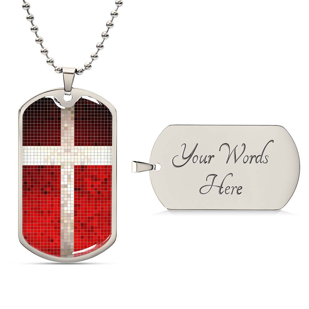 Personalized Flag of Denmark Necklace