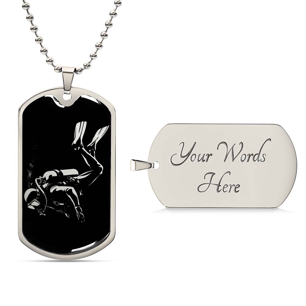 Personalized Scuba Diving Necklace