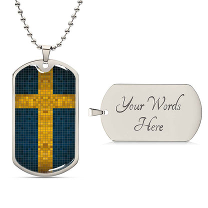 Personalized Flag of Sweden Necklace