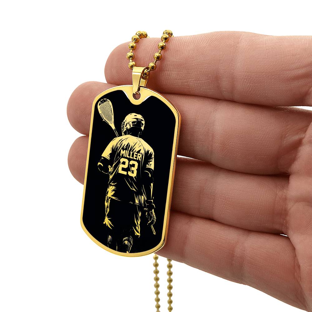 Personalized Lacrosse Necklace