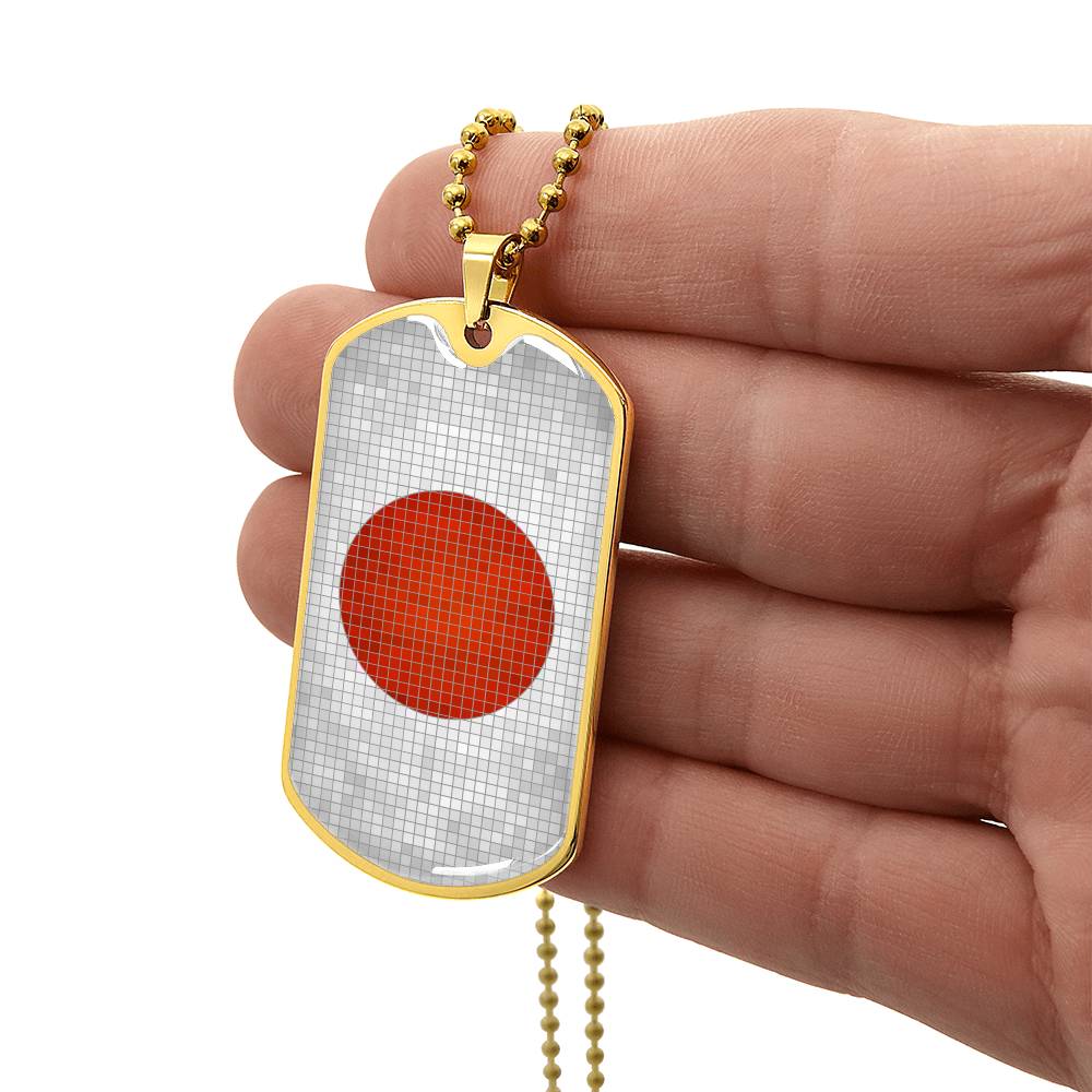 Personalized Japan Flag Necklace