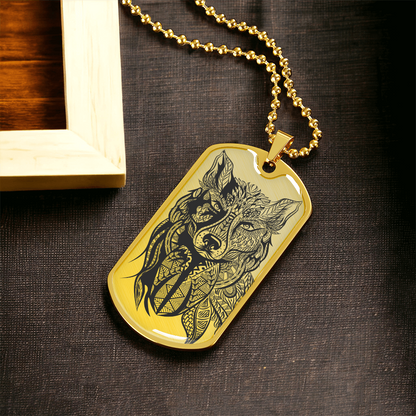 Grey Wolf Necklace - Wolf Pendant