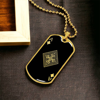 Personalized Ace of Diamonds Necklace