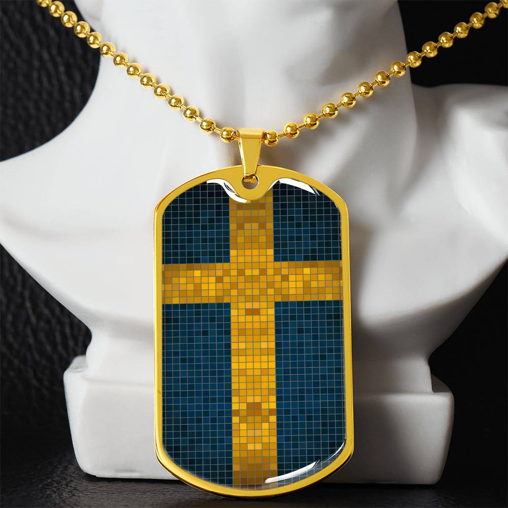 Personalized Flag of Sweden Necklace