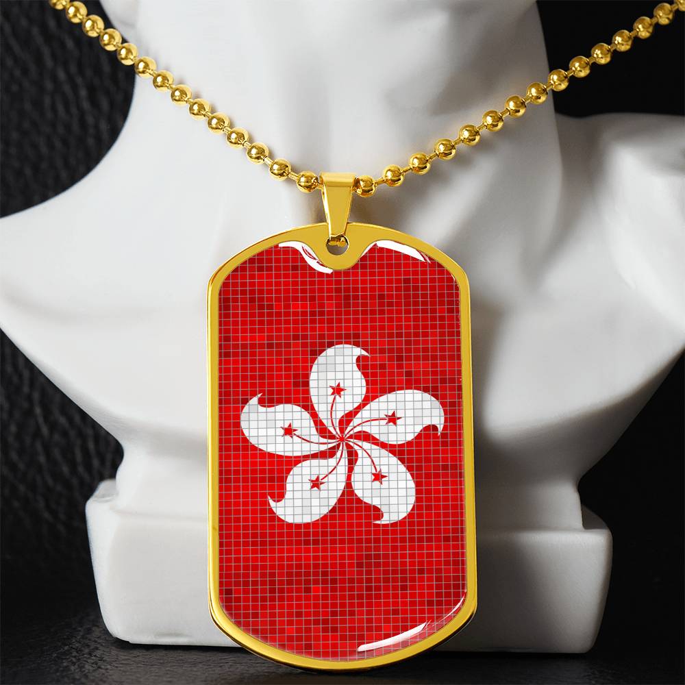 Personalized Hong Kong Flag Necklace