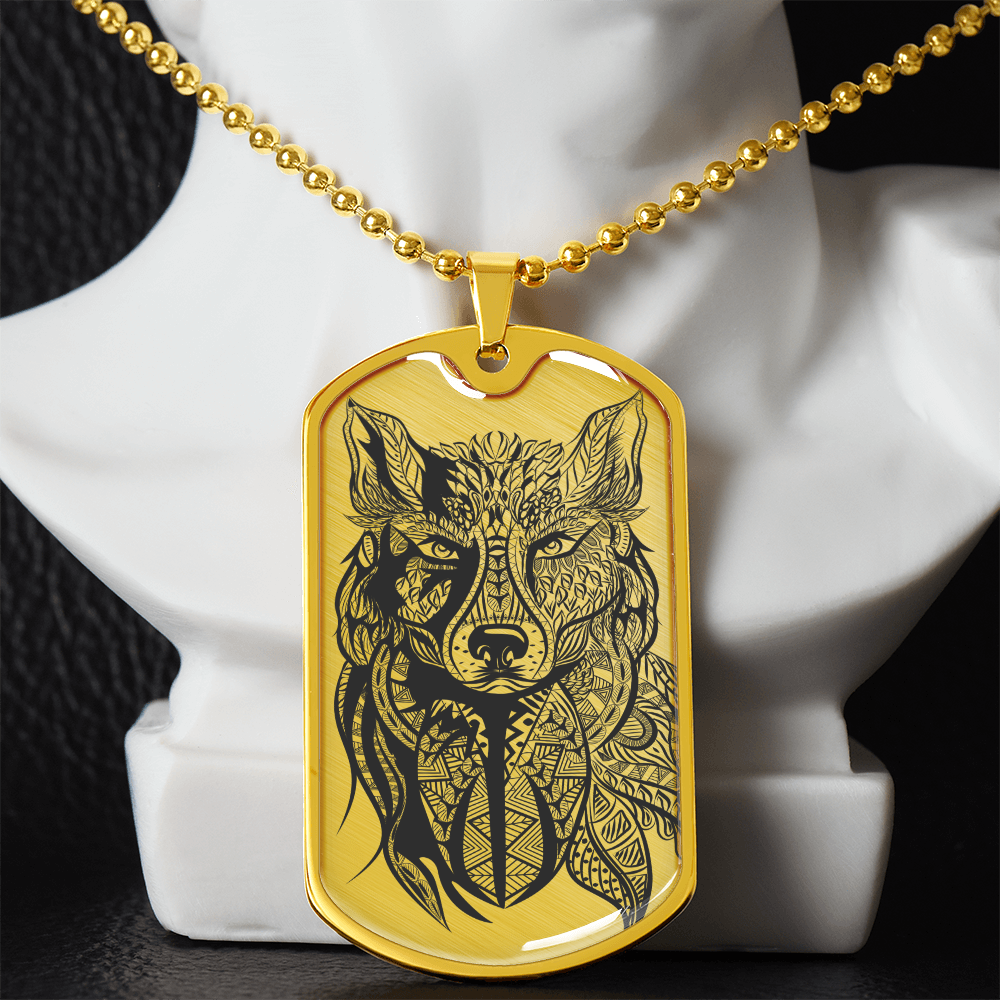 Grey Wolf Necklace - Wolf Pendant