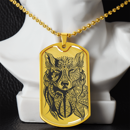 Grey Wolf Necklace - Wolf Pendant