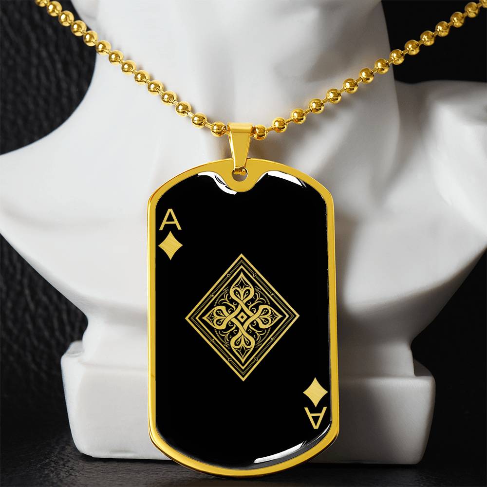 Personalized Ace of Diamonds Necklace