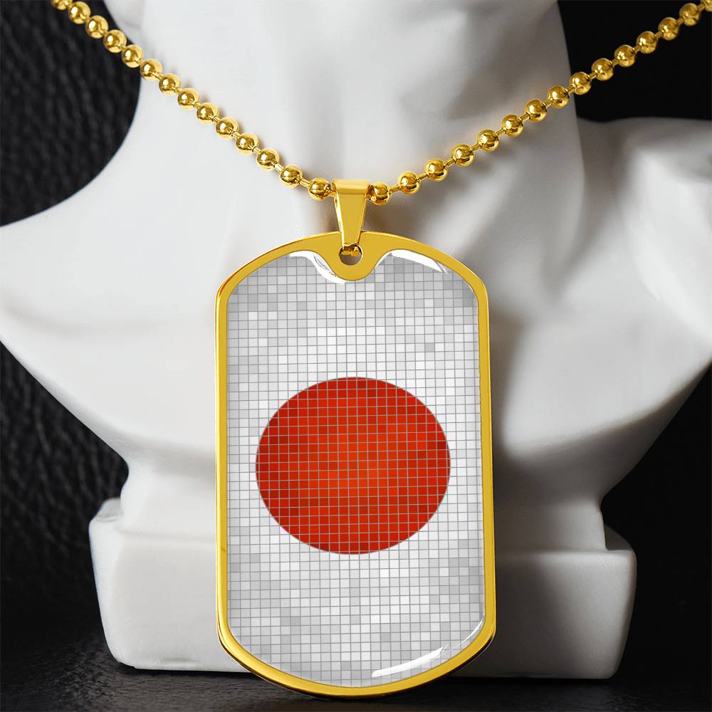 Personalized Japan Flag Necklace