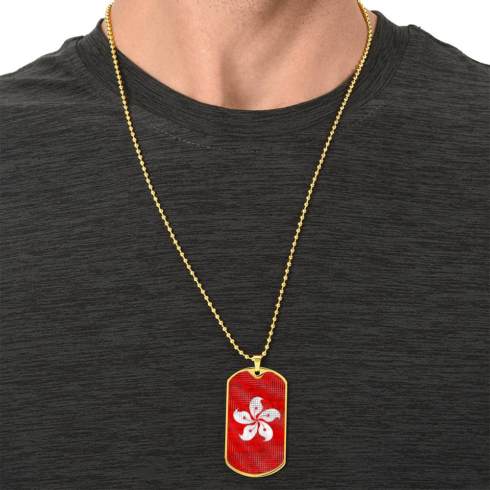 Personalized Hong Kong Flag Necklace