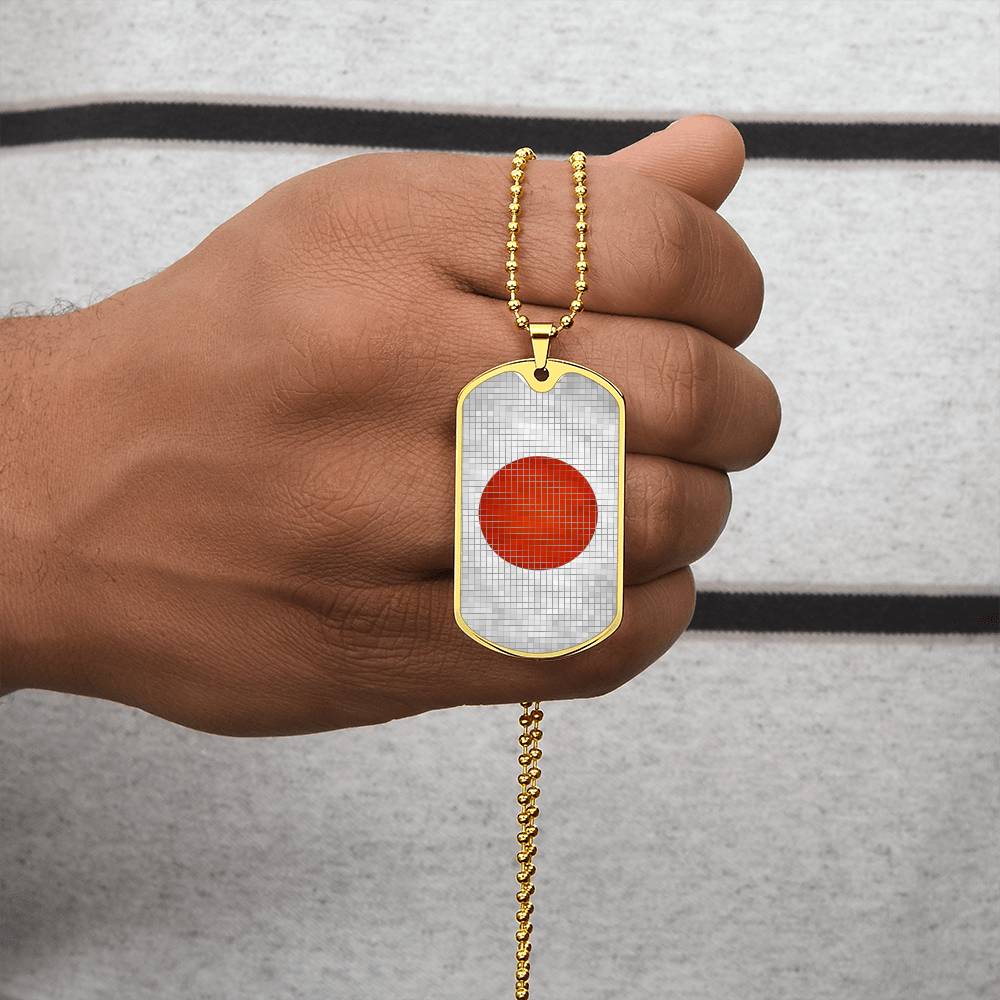 Personalized Japan Flag Necklace