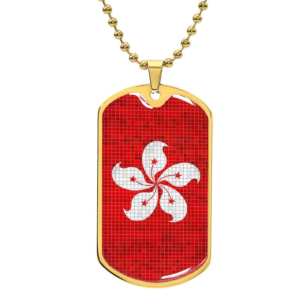 Personalized Hong Kong Flag Necklace