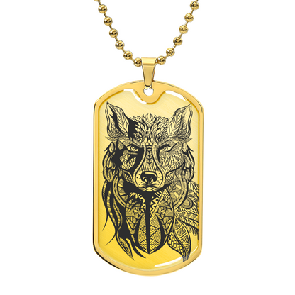 Grey Wolf Necklace - Wolf Pendant
