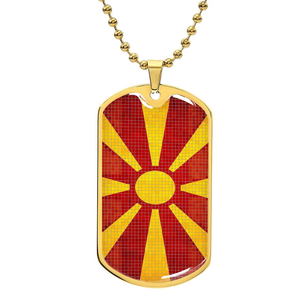 Personalized Flag of Macedonia Necklace