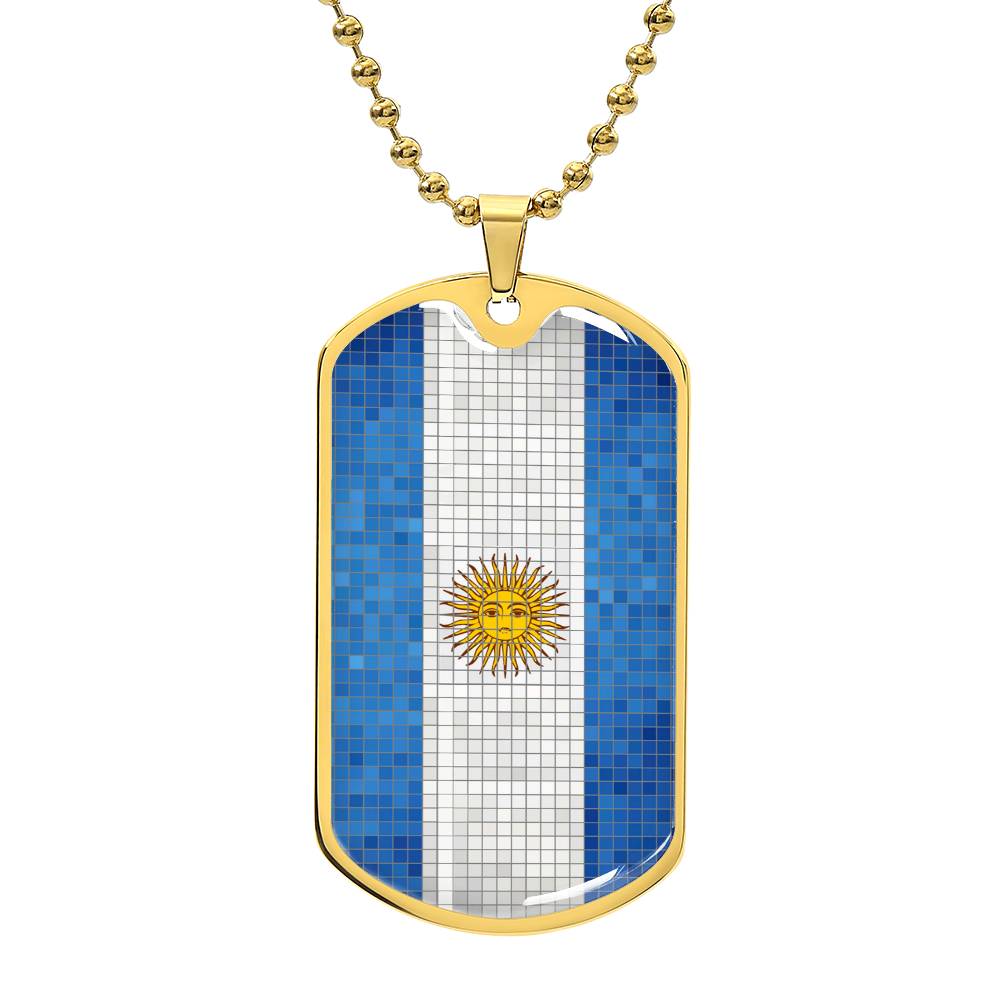 Personalized Argentina Flag Necklace
