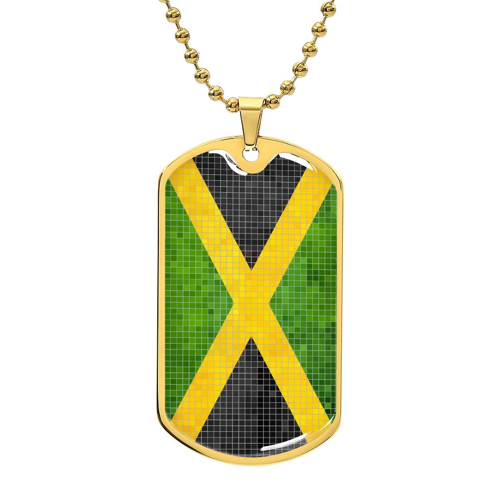 Personalized Flag of Jamaica Necklace