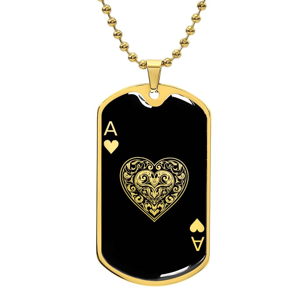 Personalized Ace of Hearts Necklace