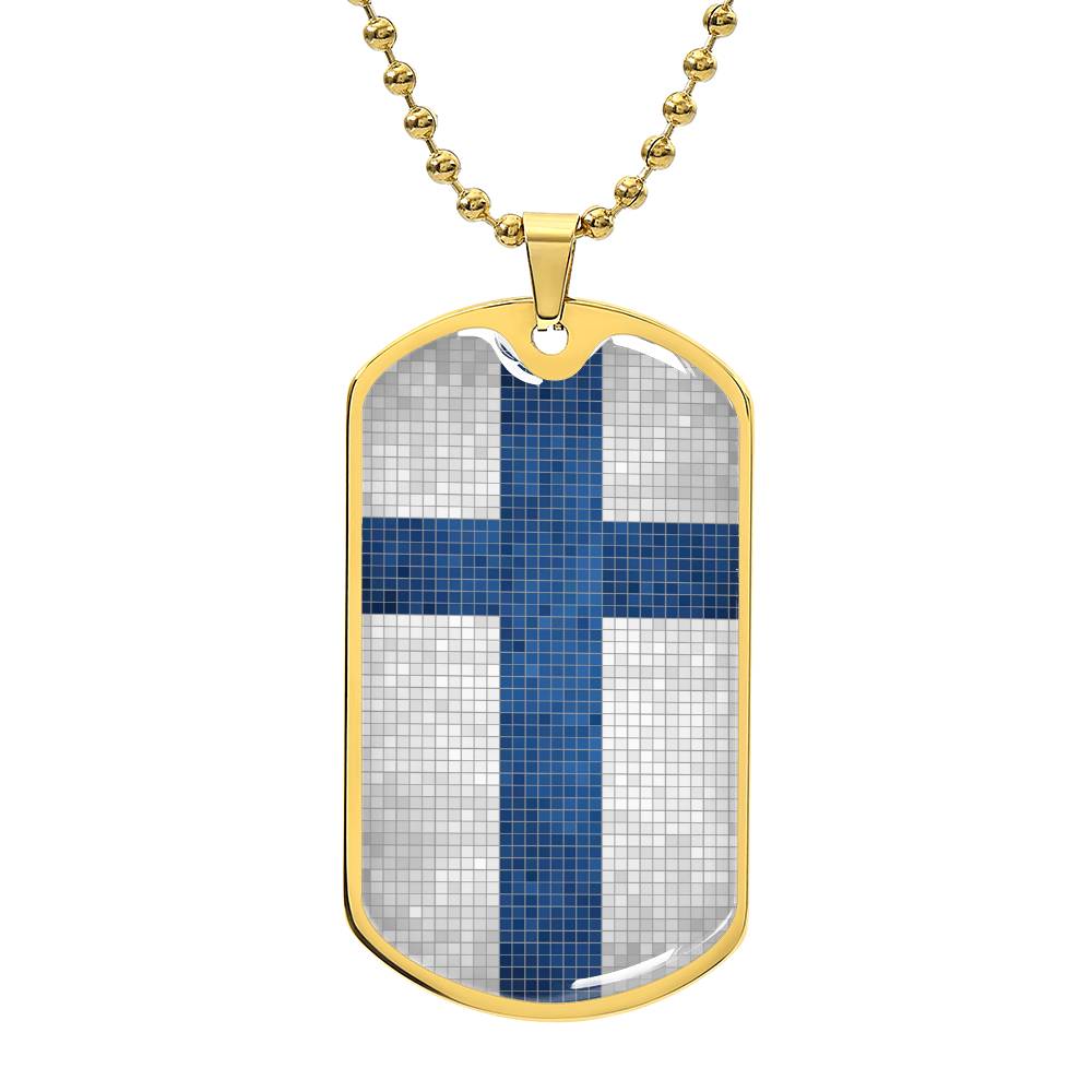 Personalized Flag of Finland Necklace