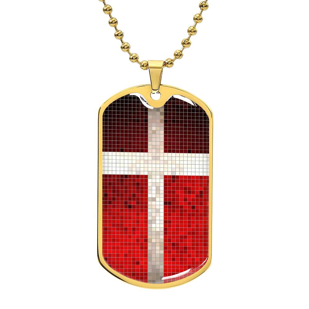 Personalized Flag of Denmark Necklace