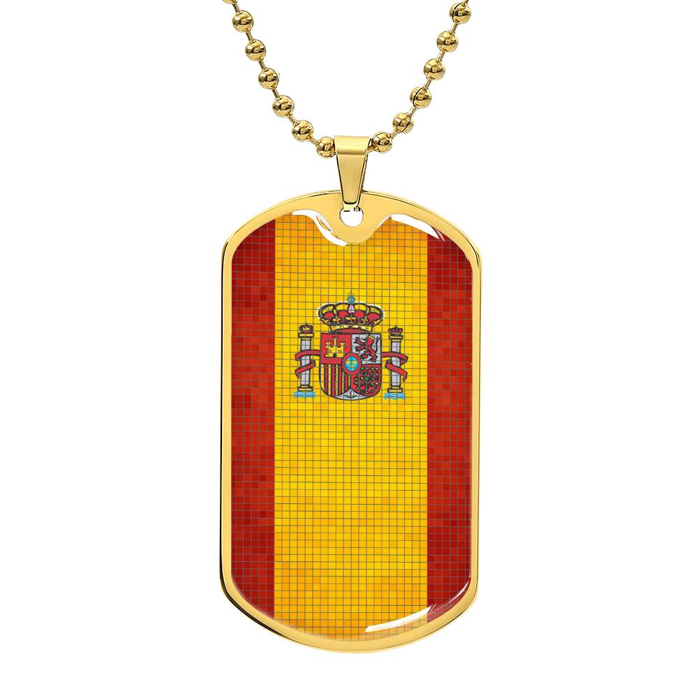 Personalized Flag of Spain Necklace