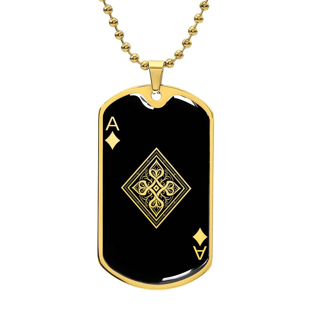 Personalized Ace of Diamonds Necklace