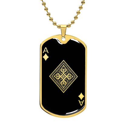 Personalized Ace of Diamonds Necklace