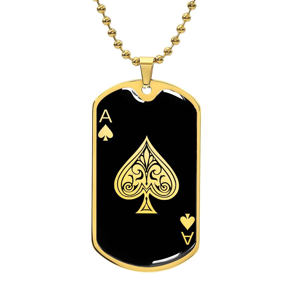 Personalized Ace of Spades Necklace