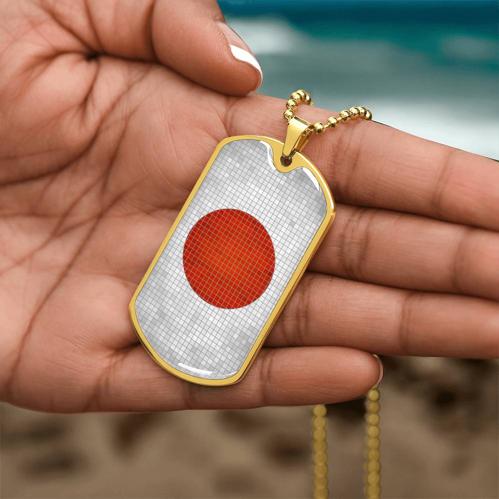 Personalized Japan Flag Necklace